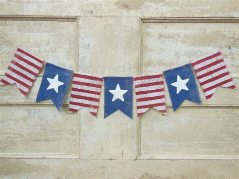 American Flag Banner, Patriotic Banner, Patriotic Bunting, 4th of July Banner Garland, Patriotic ...