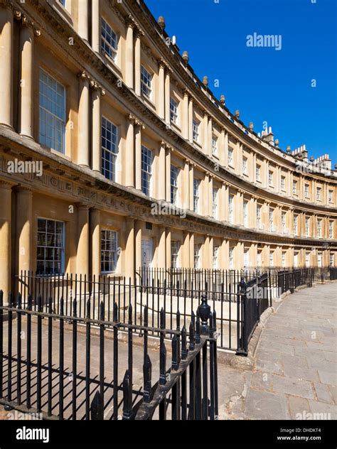 Georgian Architecture of The Circus in Bath City Bath Somerset England ...