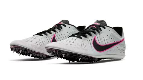 NIKE ZOOM VICTORY 3 Track Spikes Pure Platinum Pink Blast Mens Size 9.5 ...