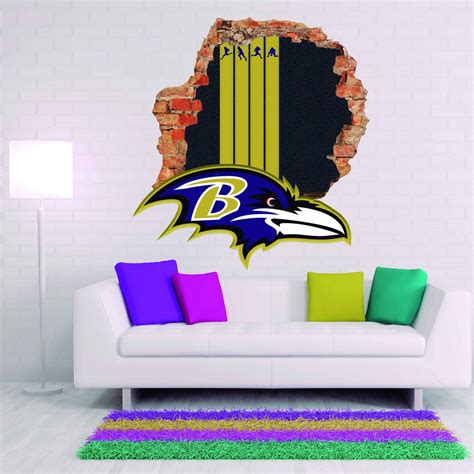 Baltimore Ravens Wall Decor Decal-3D Design-Vinyl Home | Etsy