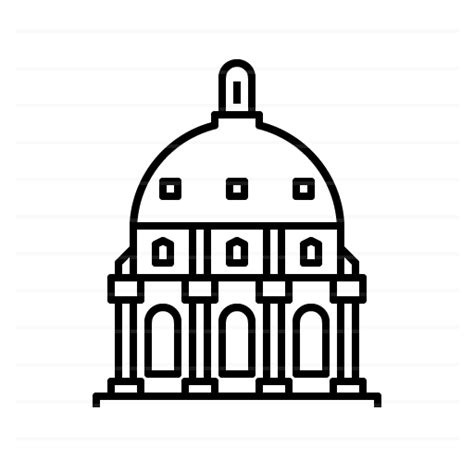 Des Moines – Iowa State Capitol (outline) - Landicons