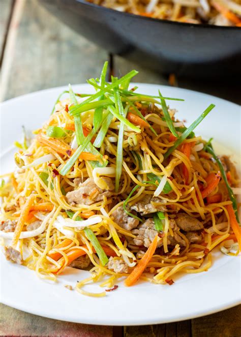 Pork Lo Mein (Cantonese Noodles) - A Spicy Perspective