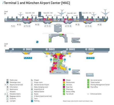 Munich Airport Map Terminal 1