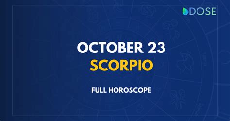 October 23 Zodiac Sign: Compatibility, Personality, Traits and More - DOSE