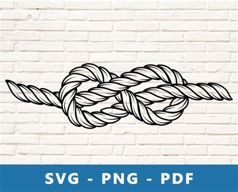 Rope SVG, Rope PNG, Rope Knot Clipart, Nautical Knot Cut File, Knot ...