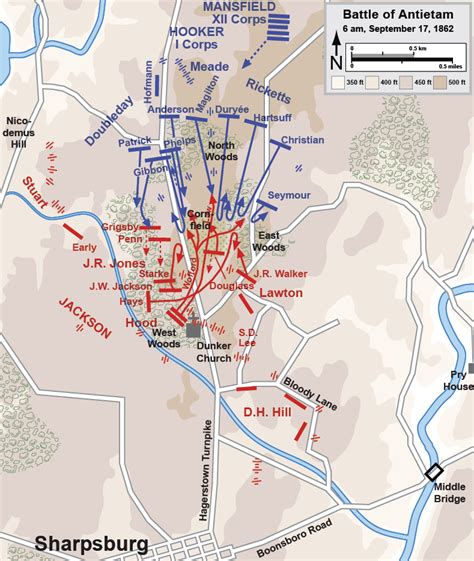 Maps of the Battle of Antietam - The Civil War and the Battle of Antietam