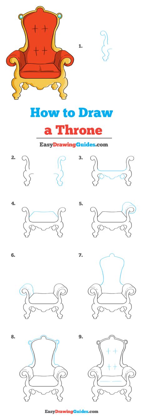 How to Draw a Throne - Really Easy Drawing Tutorial | Easy drawings ...