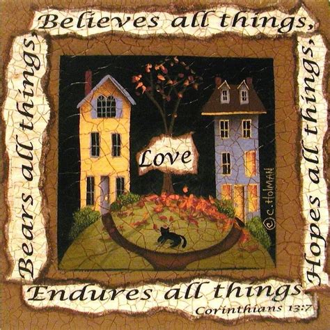 Love Bears All Things... by Catherine Holman | Love bears all things, Art prints, Christmas art