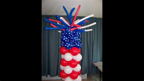 How To Make A "Fireworks" Balloon Tower - Patriotic Party Ideas - YouTube