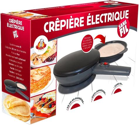 Kitchen Pro – Wireless Electric Crepe Pan - Diameter 20 cm with Non-Stick Coating: Amazon.co.uk ...