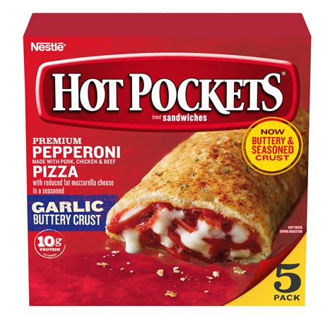 Hot Pockets Frozen Snack Pepperoni Pizza Frozen Sandwiches 5 count ...