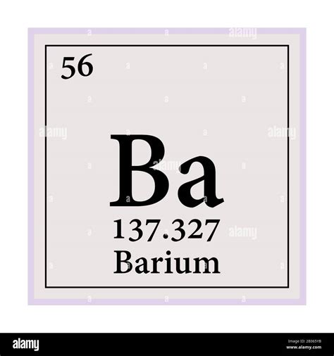 Barium Periodic Table of the Elements Vector illustration eps 10 Stock ...