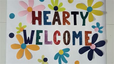 Hearty welcome card| colourful welcome banner - YouTube