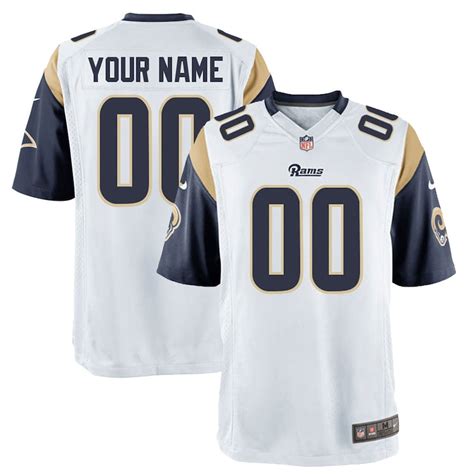 Nike Men's Los Angeles Rams Customized Game White Jersey