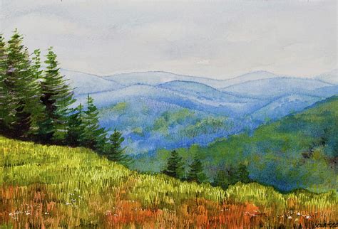 Blue Ridge Mountains Painting by Dave Whited | Fine Art America