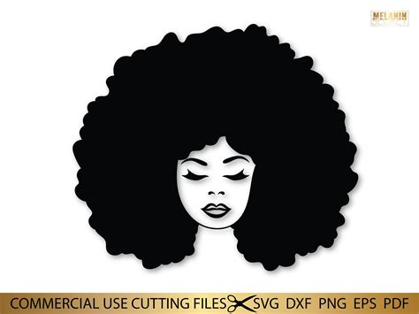 Printable Black Woman Short Hair Svg Afro Lady Woman Diva Vector Image ...