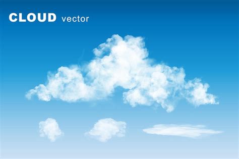 Premium Vector | Background with clouds on blue sky vector background