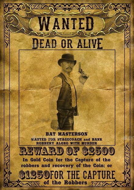 Wild West Wanted Poster | Poster template, Wild west, Old west