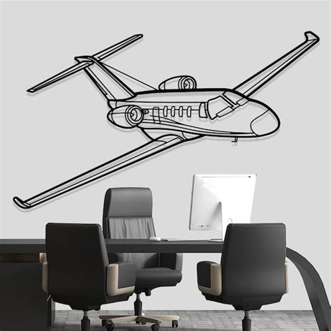 Plane Silhouette Metal Wall Art - Etsy