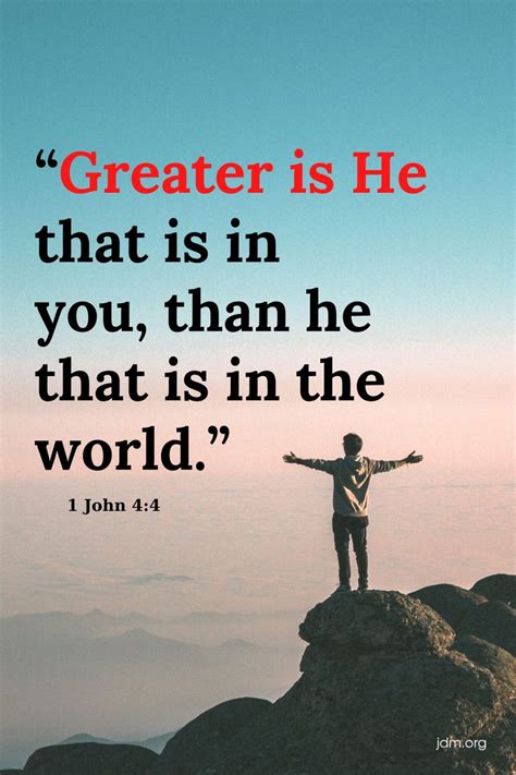 "Greater is He that is in you, than he that is in the world." 1 John 4:4 in 2020 | Jesse ...