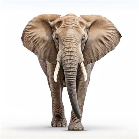 Premium Photo | Elephant on white background