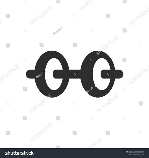 Dumbbell Icon Monochrome Black White Symbol Stock Vector (Royalty Free ...