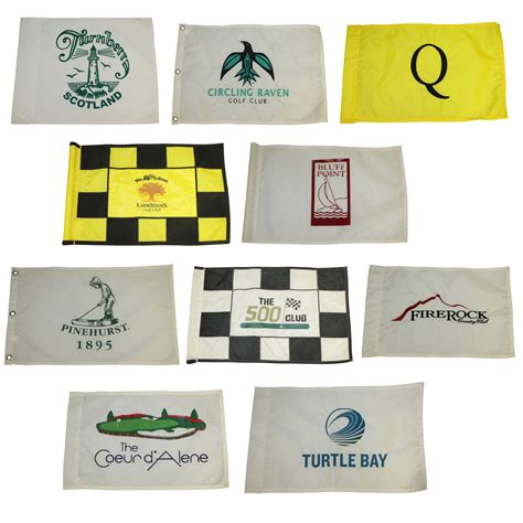 Lot Detail - 10 Assorted Golf Course Pin Flags