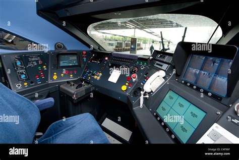 Interior view of the driver's cab of a Southeastern class 395 olympic Stock Photo, Royalty Free ...