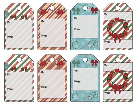 Free Printable Holiday Gift Tags