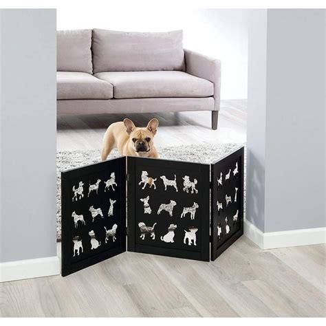 47” Freestanding Pet Gate - Wood Dog Silhouette Dog Gates - Indoor Dog Fence - Walmart.com ...