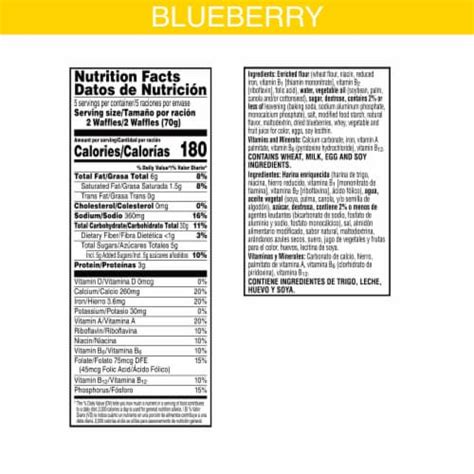 Kellogg's® Eggo® Blueberry Frozen Waffles, 10 ct / 1.23 oz - Fry’s Food ...