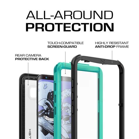 Galaxy S8 Waterproof Case, Ghostek Nautical Series (Teal) | Slim Under ...