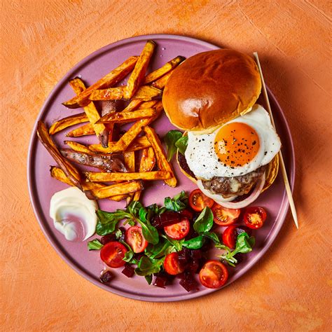 Kiwiburger with Sweet Potato Fries & Tomato Salad Recipe | Gousto