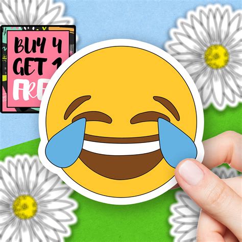 Crying Smiley Sticker Emoji Sticker Sad Happy Stickers Laptop | Etsy