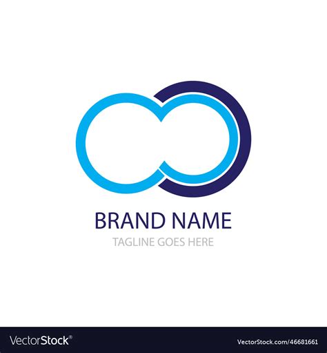 Blue infinity logo Royalty Free Vector Image - VectorStock