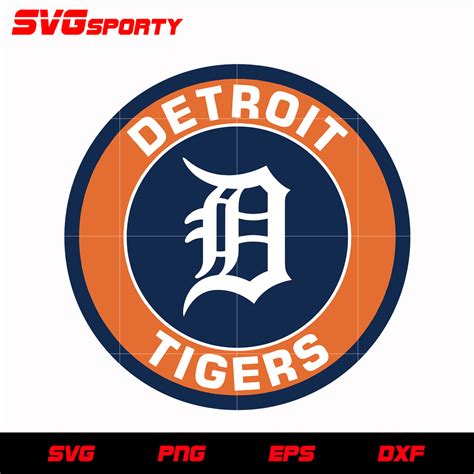 Detroit Tigers Circle Logo svg, mlb svg, eps, dxf, png, digital file f ...