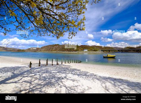 Picturesque Scottish beach - The Silver Sands of Morar on the North ...