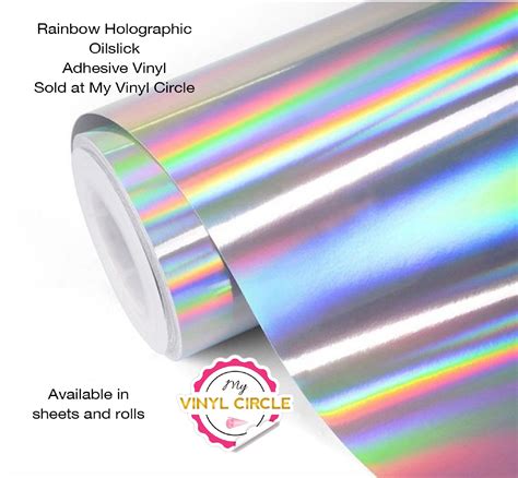 Holographic Vinyl Adhesive Vinyl 12"x12" Sheets Assorted Colors Craft for Cricut Scrapbooking ...