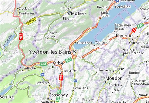 Map of Yverdon-les-Bains - Michelin Yverdon-les-Bains map - ViaMichelin