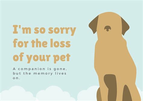 Free, printable, customizable pet sympathy card templates | Canva