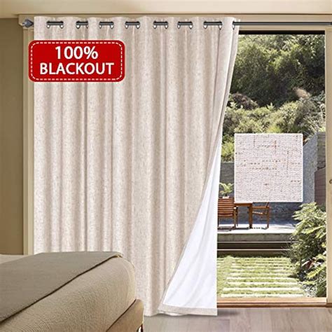 H.VERSAILTEX Wide Thermal 100% Blackout Patio Curtain Panel Waterproof ...