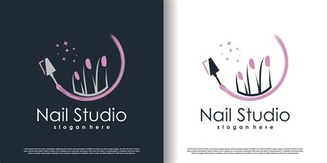 nail polish logo icon with modern creative and unique concept premium vector 16969072 Vector Art ...