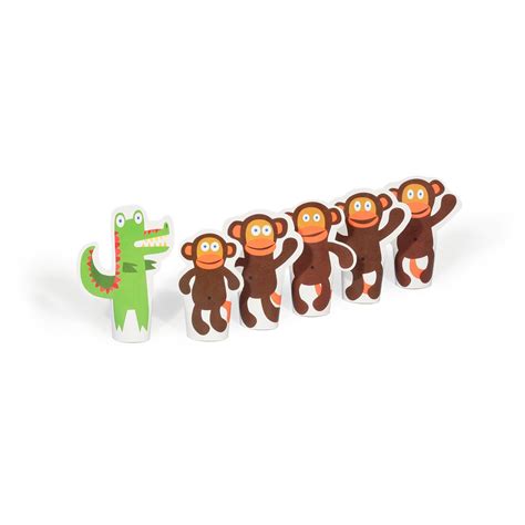 Five Little Monkeys Paper Finger Puppets – PUKACA Paper Toys