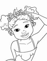 Black Girl Coloring Sheets Printable Pages sketch template
