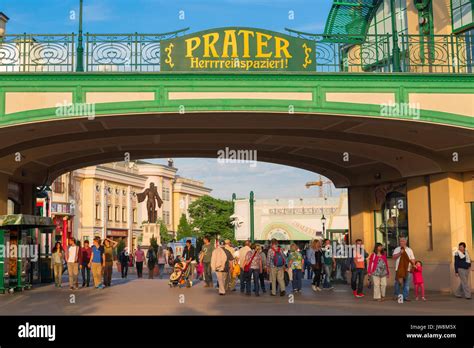 Prater Vienna, the entrance to the Prater amusement park in Vienna ...