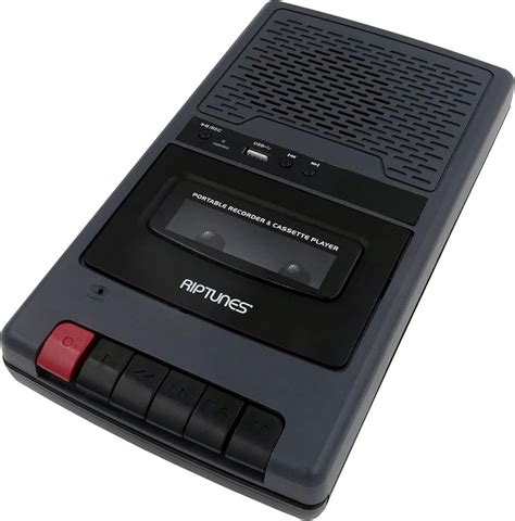 Riptunes Portable Cassette Recorder Player, Tape to USB Audio Music Digital Converter, Retro ...