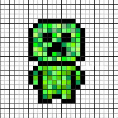 Minecraft creeper | Grille pixel art