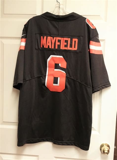 NFL On Field Cleveland Browns Baker Mayfield #6 Jersey Shirt Men's Size ...