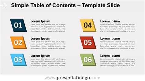Table Of Contents Powerpoint Template | Bruin Blog