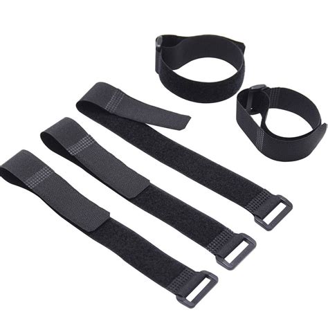 Black Hook and Loop Nylon Strap With Plastic Buckle, 30mm Wide